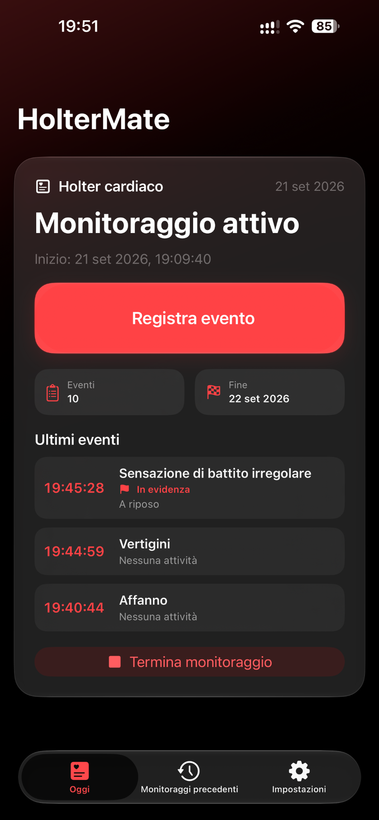 Monitoraggio attivo in HolterMate